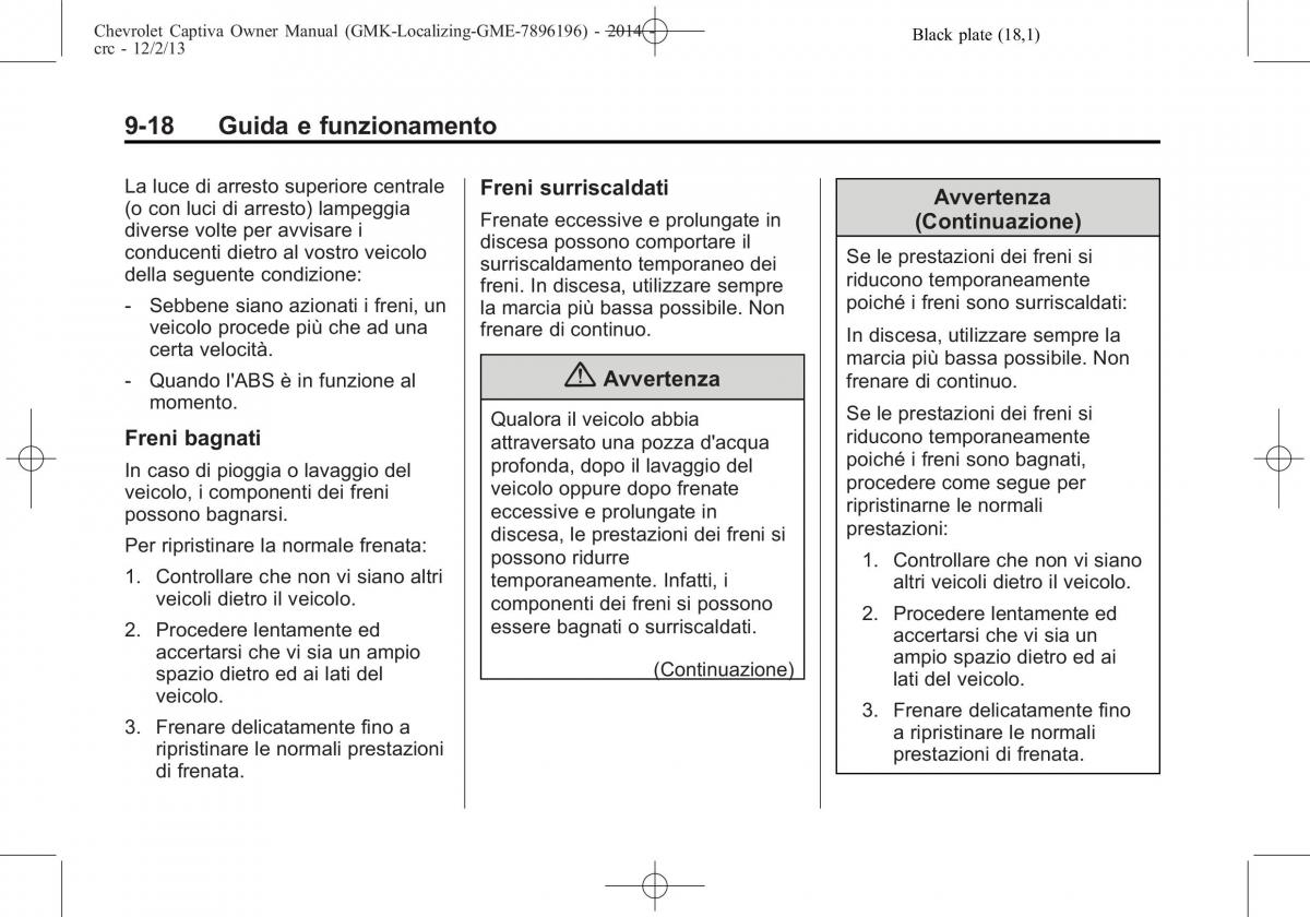 Chevrolet Captiva manuale del proprietario / page 256