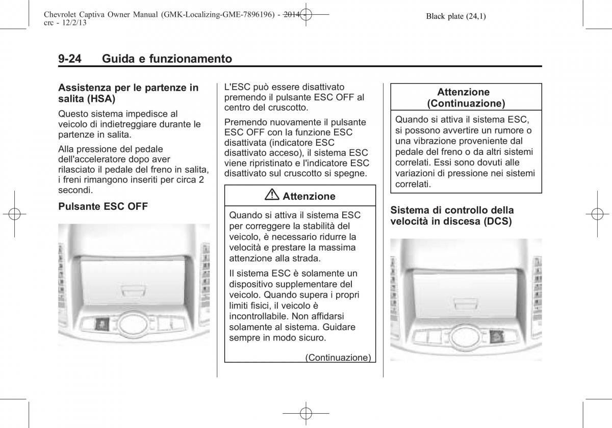 Chevrolet Captiva manuale del proprietario / page 262