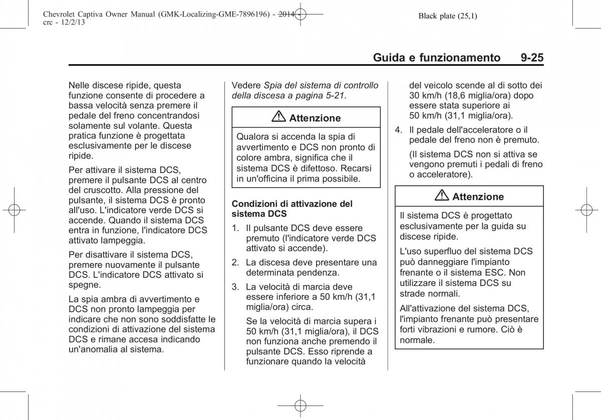 Chevrolet Captiva manuale del proprietario / page 263