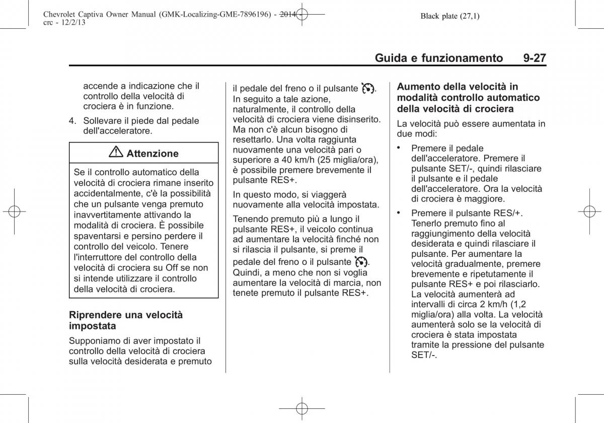 Chevrolet Captiva manuale del proprietario / page 265