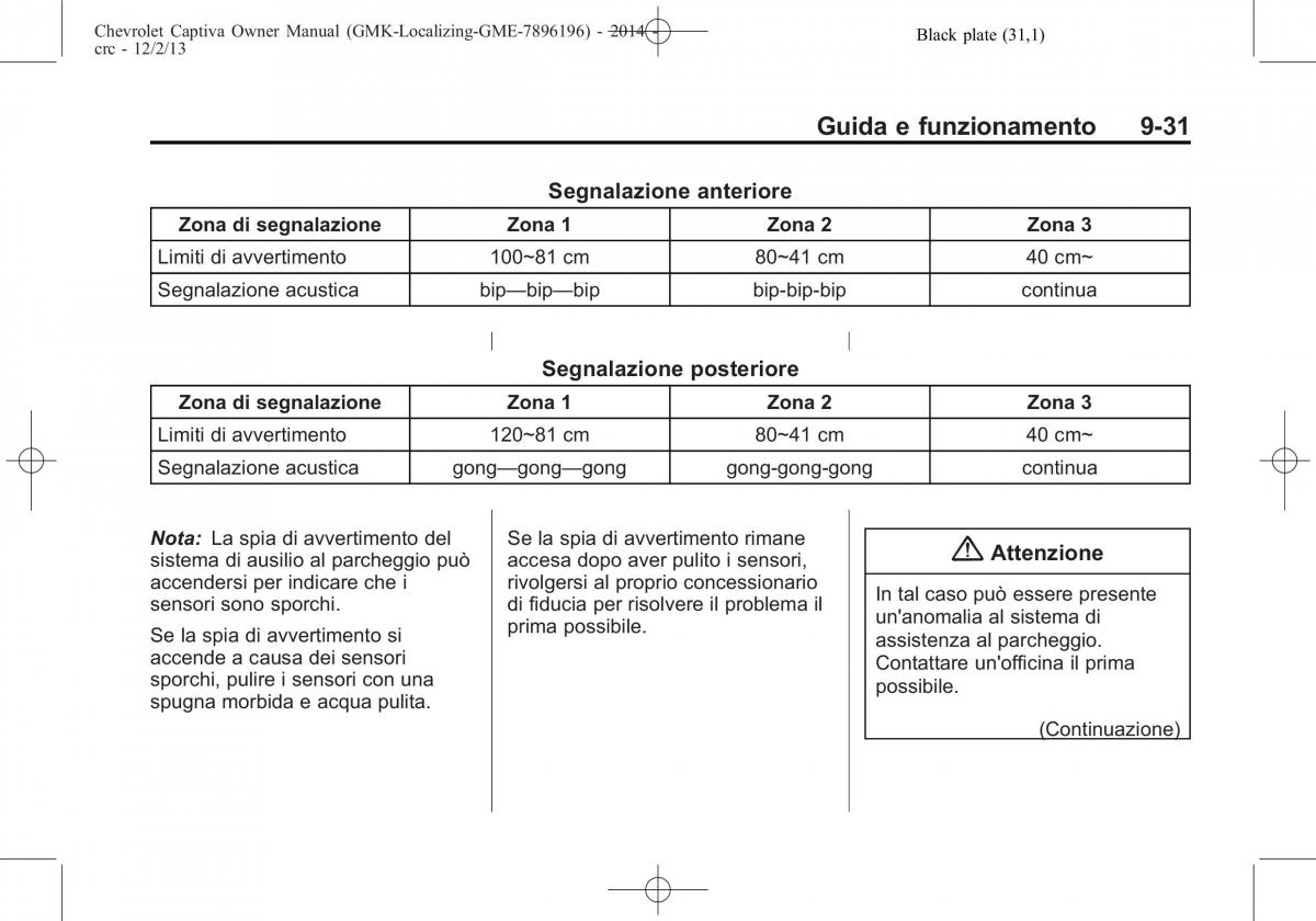 Chevrolet Captiva manuale del proprietario / page 269