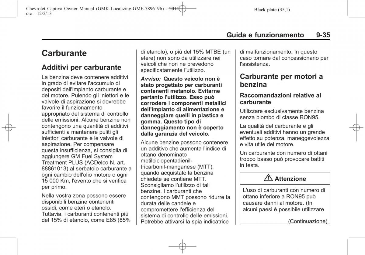 Chevrolet Captiva manuale del proprietario / page 273