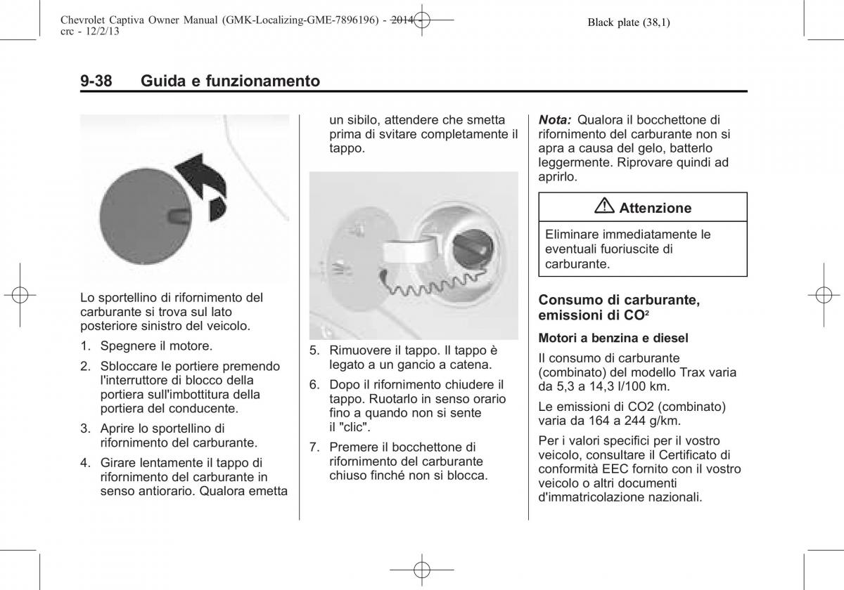 Chevrolet Captiva manuale del proprietario / page 276