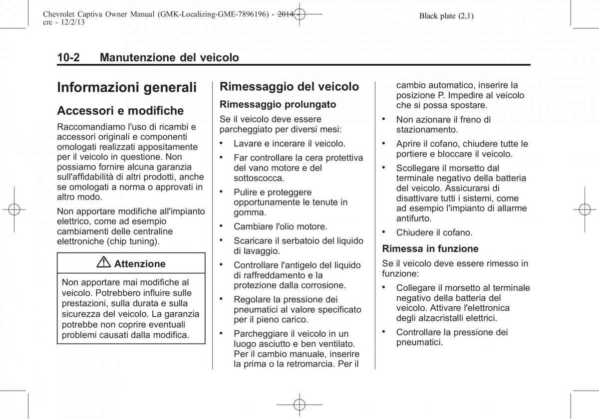 Chevrolet Captiva manuale del proprietario / page 278