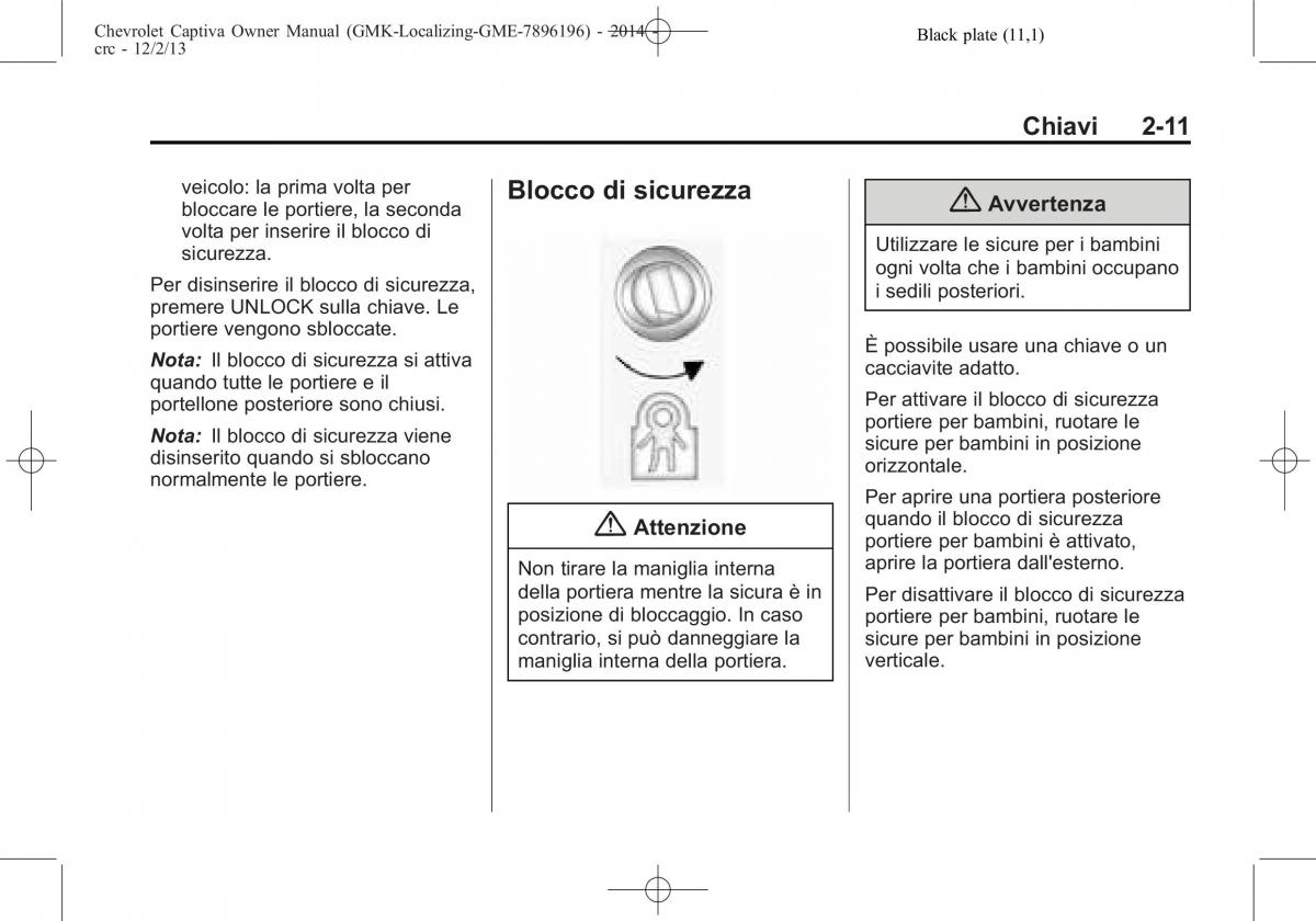 Chevrolet Captiva manuale del proprietario / page 29