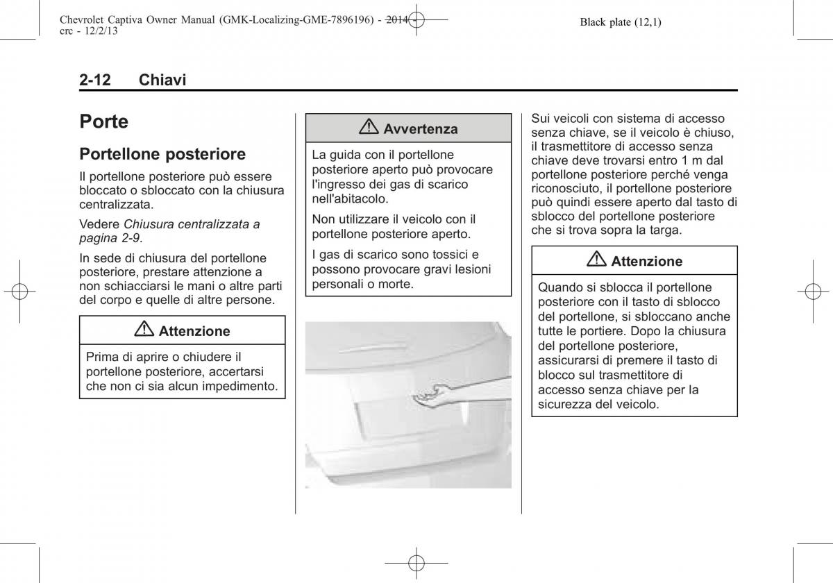 Chevrolet Captiva manuale del proprietario / page 30