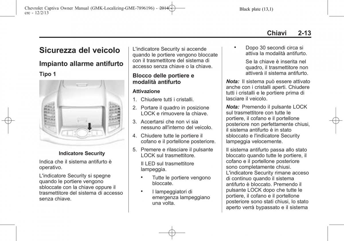 Chevrolet Captiva manuale del proprietario / page 31