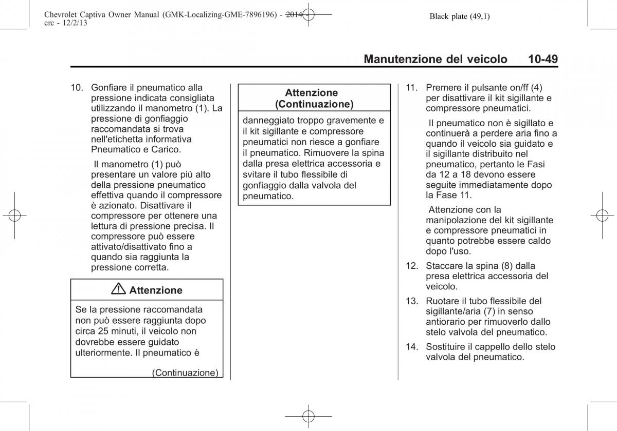 Chevrolet Captiva manuale del proprietario / page 325