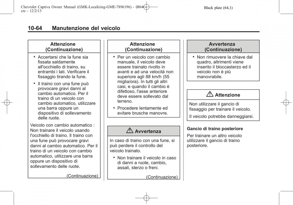 Chevrolet Captiva manuale del proprietario / page 340