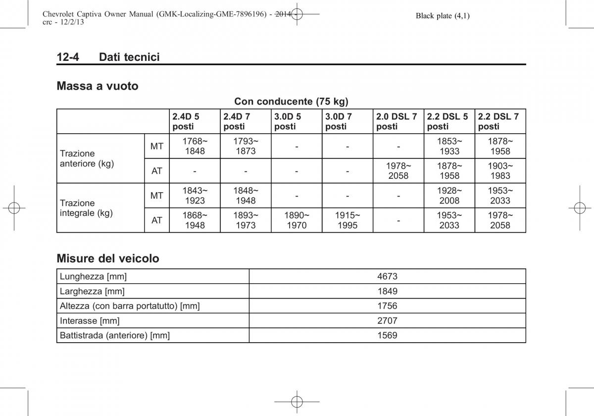 Chevrolet Captiva manuale del proprietario / page 360