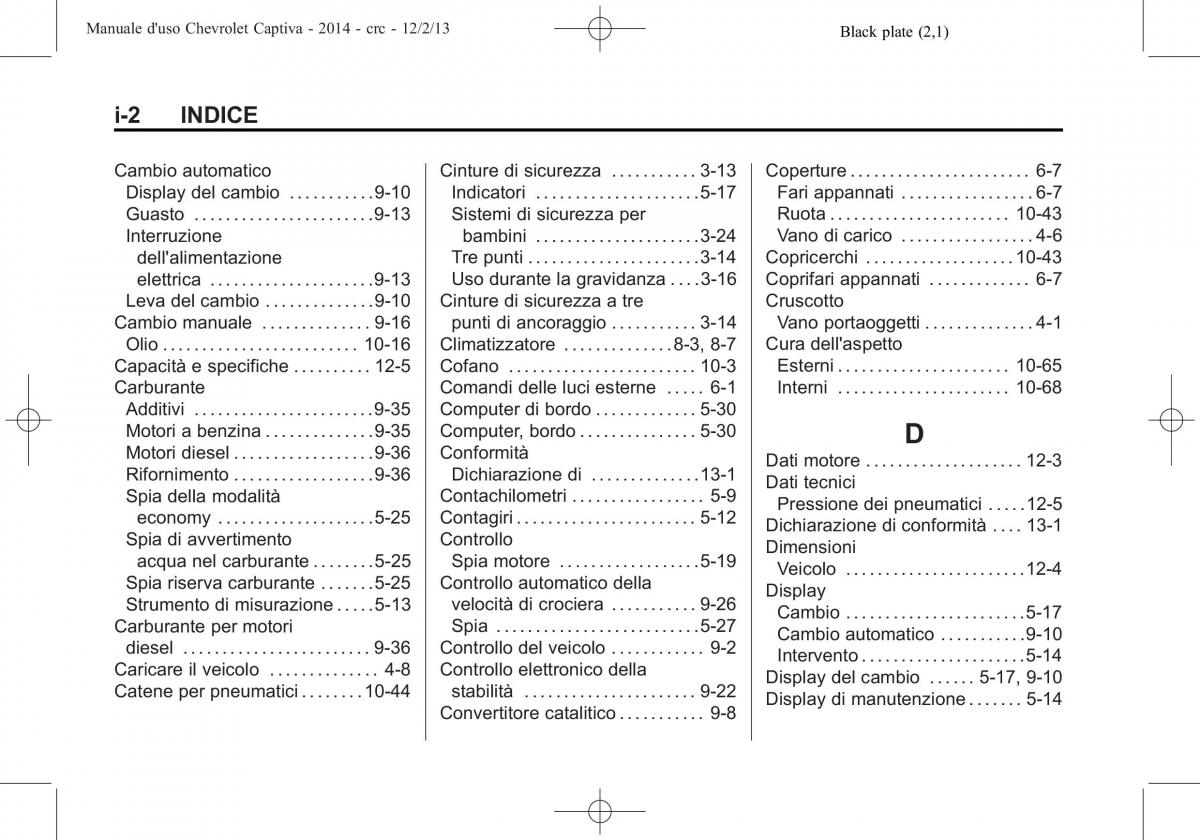 Chevrolet Captiva manuale del proprietario / page 366