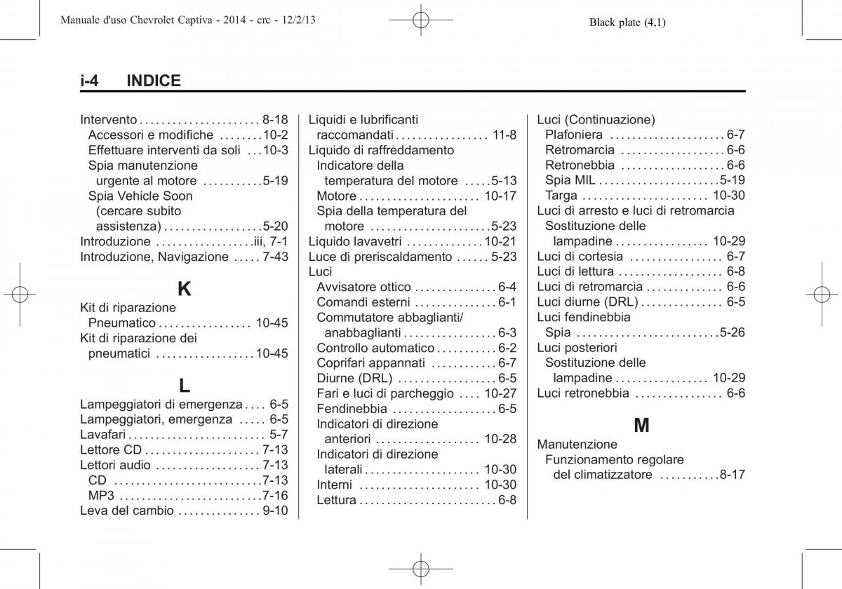 Chevrolet Captiva manuale del proprietario / page 368