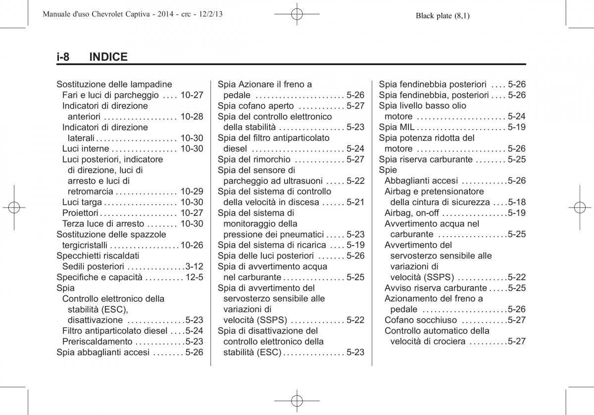 Chevrolet Captiva manuale del proprietario / page 372