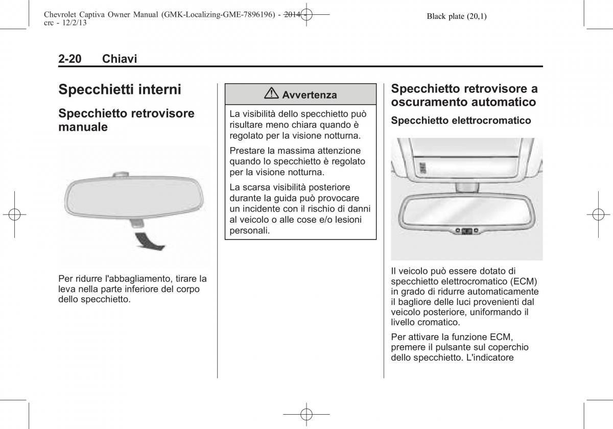 Chevrolet Captiva manuale del proprietario / page 38