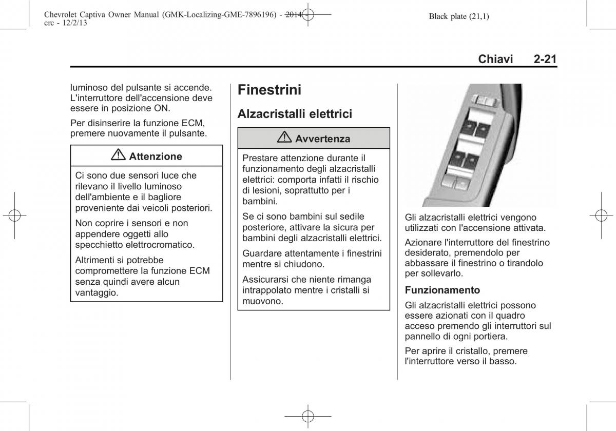 Chevrolet Captiva manuale del proprietario / page 39