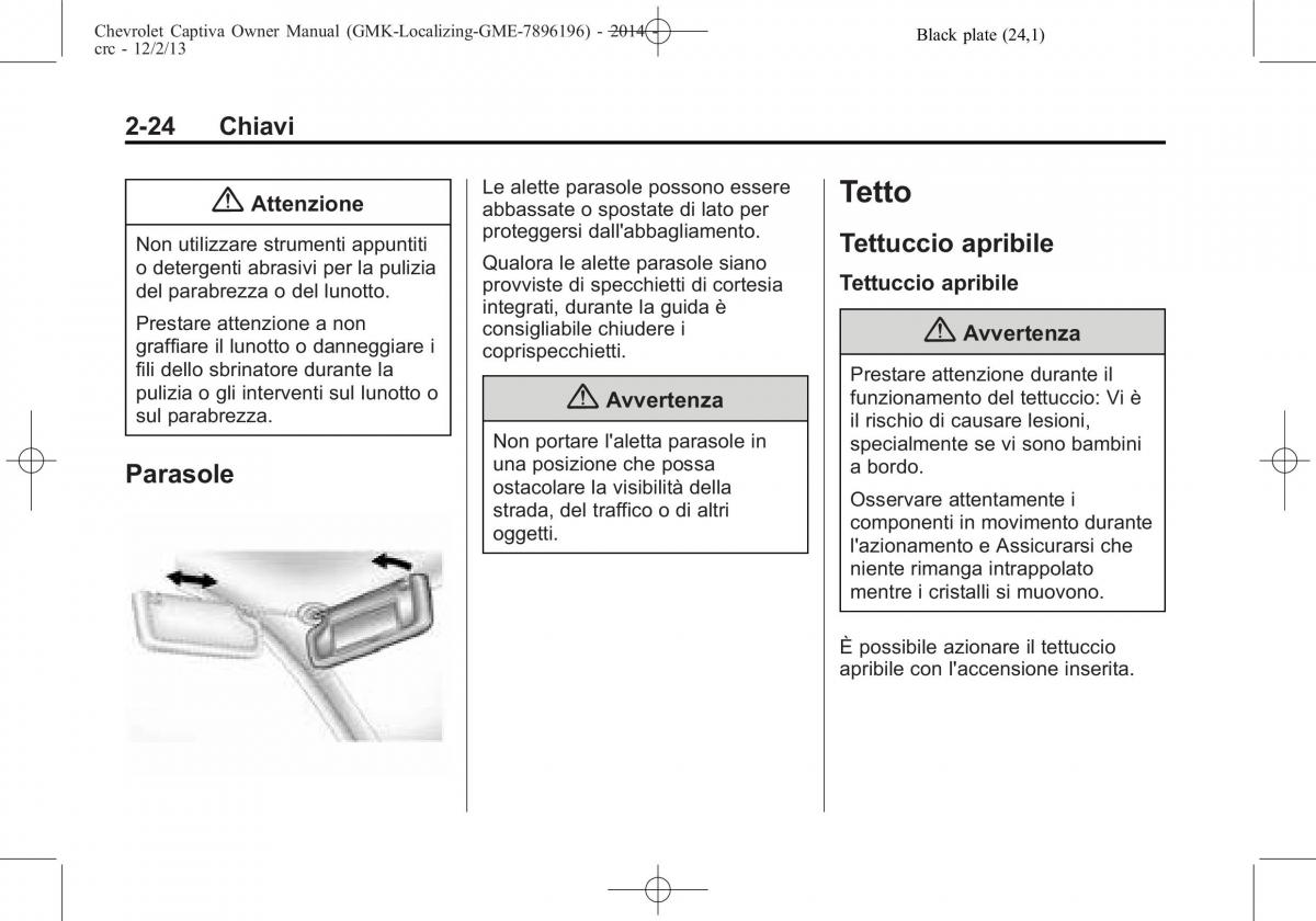 Chevrolet Captiva manuale del proprietario / page 42