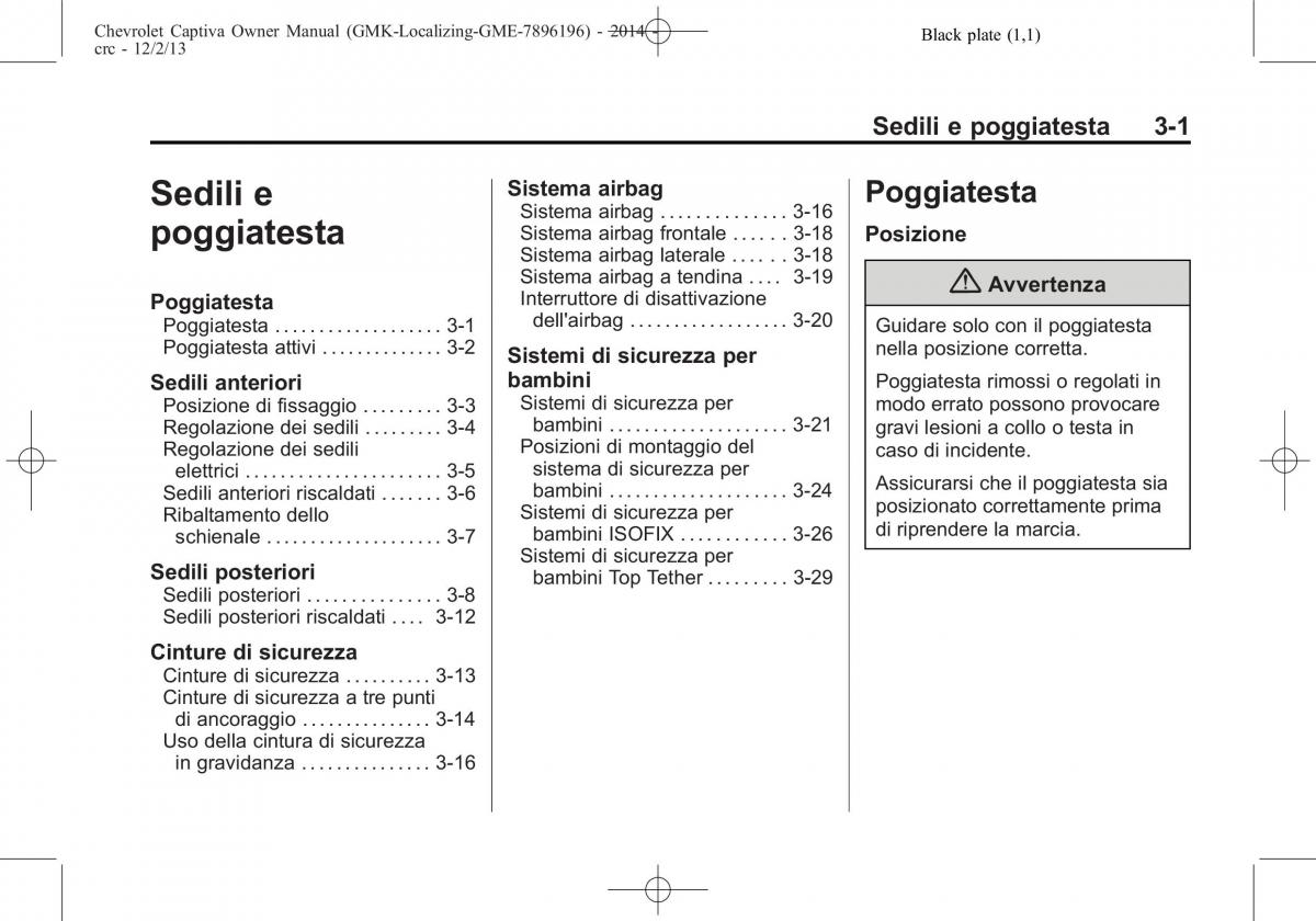 Chevrolet Captiva manuale del proprietario / page 45