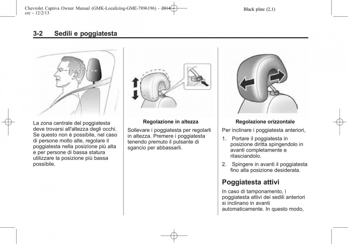 Chevrolet Captiva manuale del proprietario / page 46