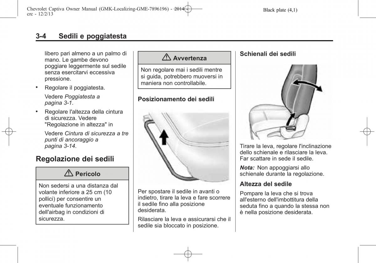 Chevrolet Captiva manuale del proprietario / page 48