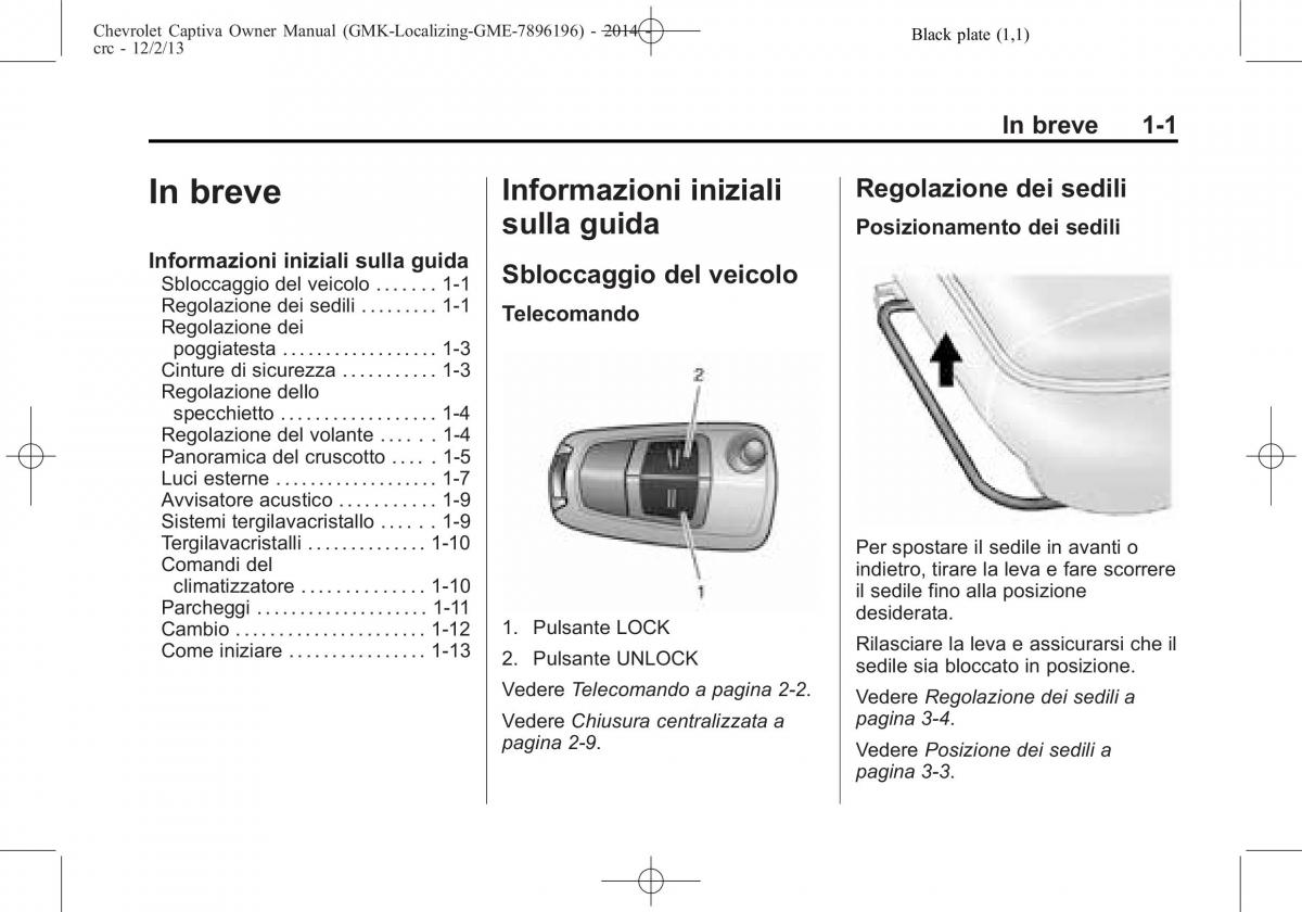 Chevrolet Captiva manuale del proprietario / page 5