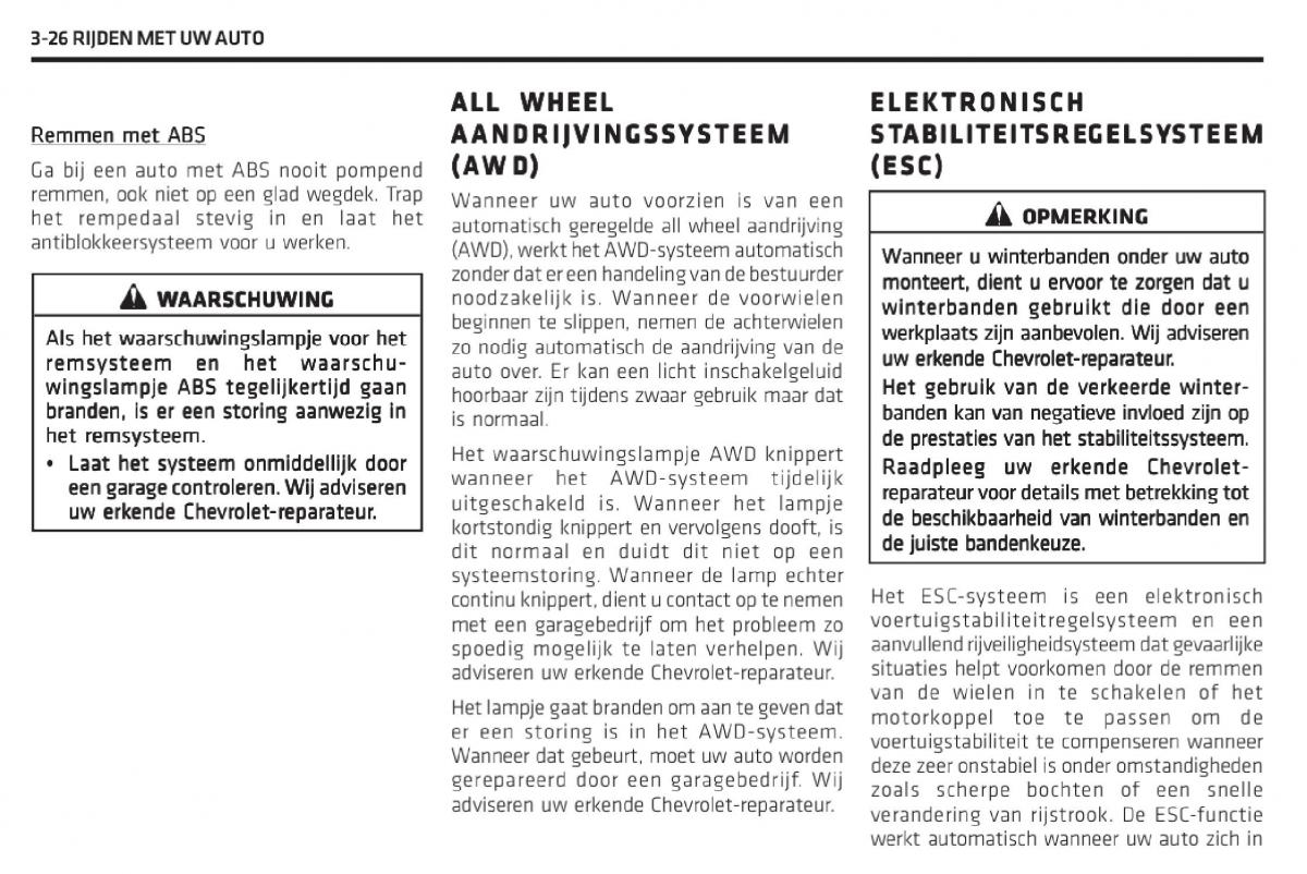 Chevrolet Captiva handleiding / page 149