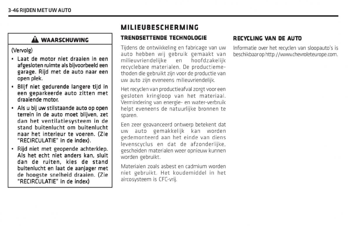 Chevrolet Captiva handleiding / page 169