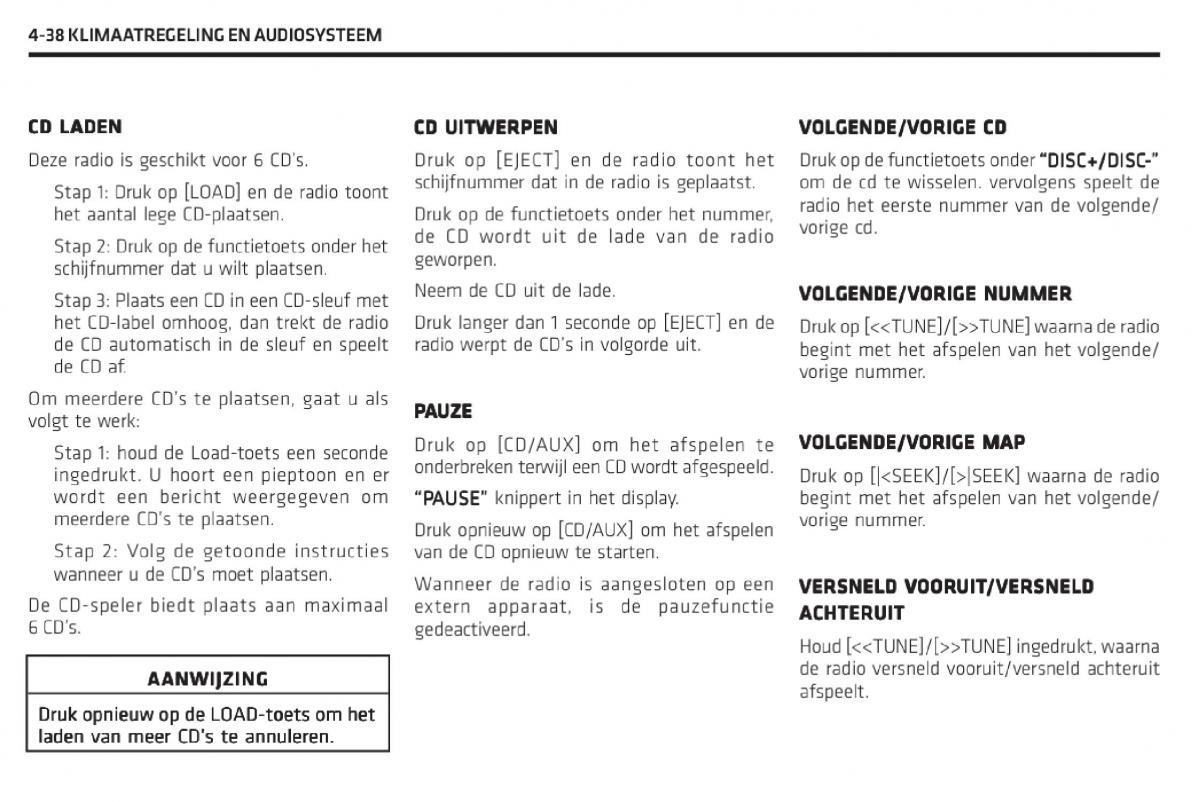 Chevrolet Captiva handleiding / page 207