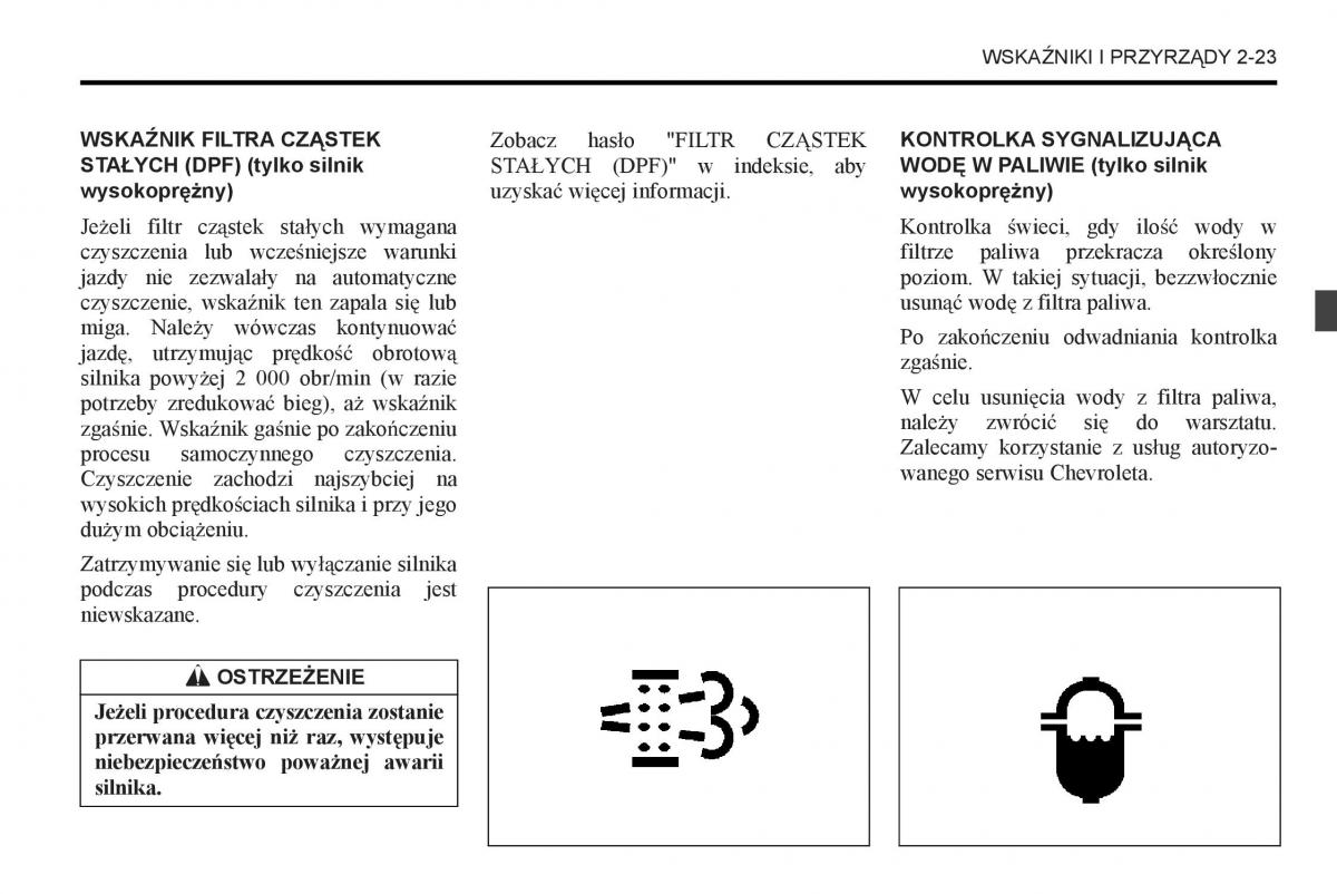 Chevrolet Captiva instrukcja obslugi / page 69