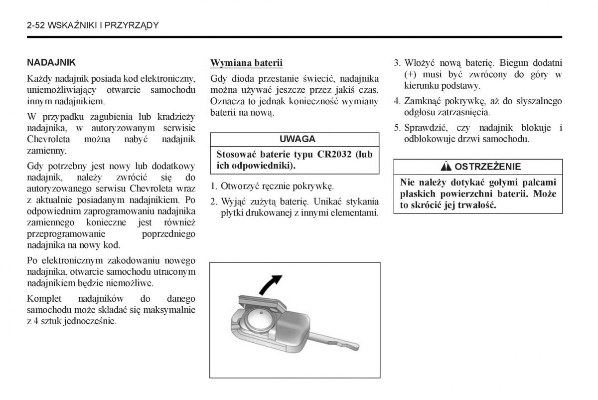 Chevrolet Captiva instrukcja obslugi / page 98