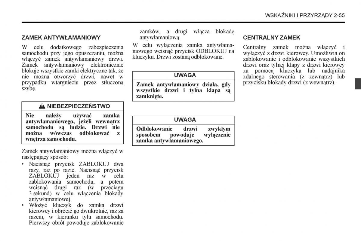 Chevrolet Captiva instrukcja obslugi / page 101