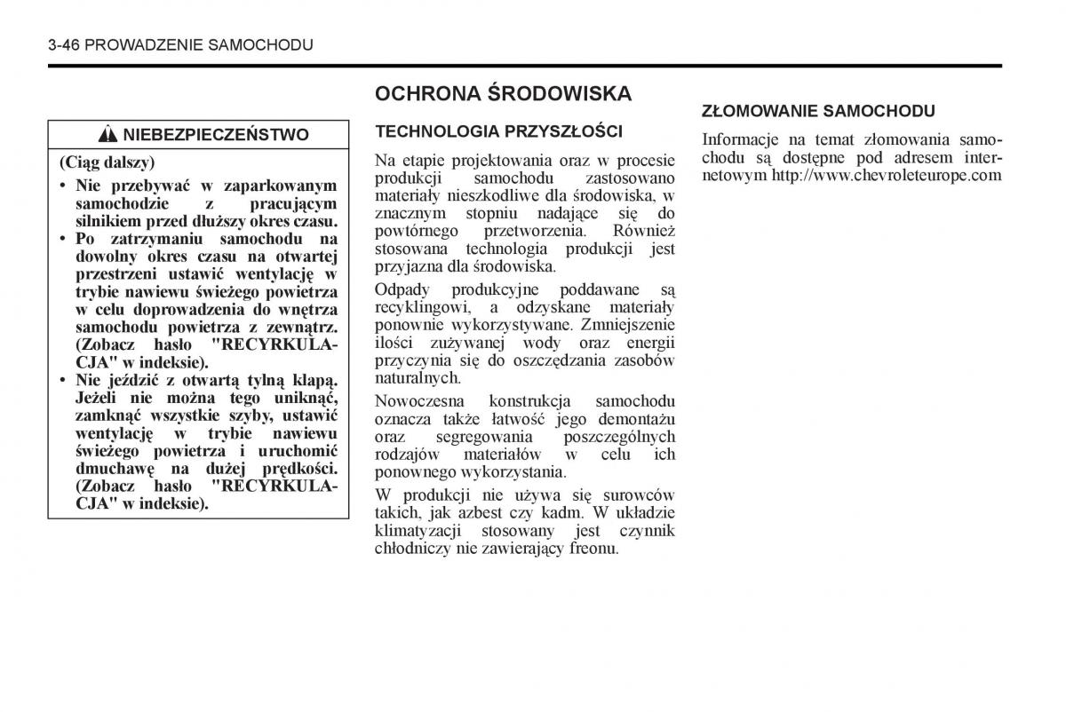 Chevrolet Captiva instrukcja obslugi / page 168