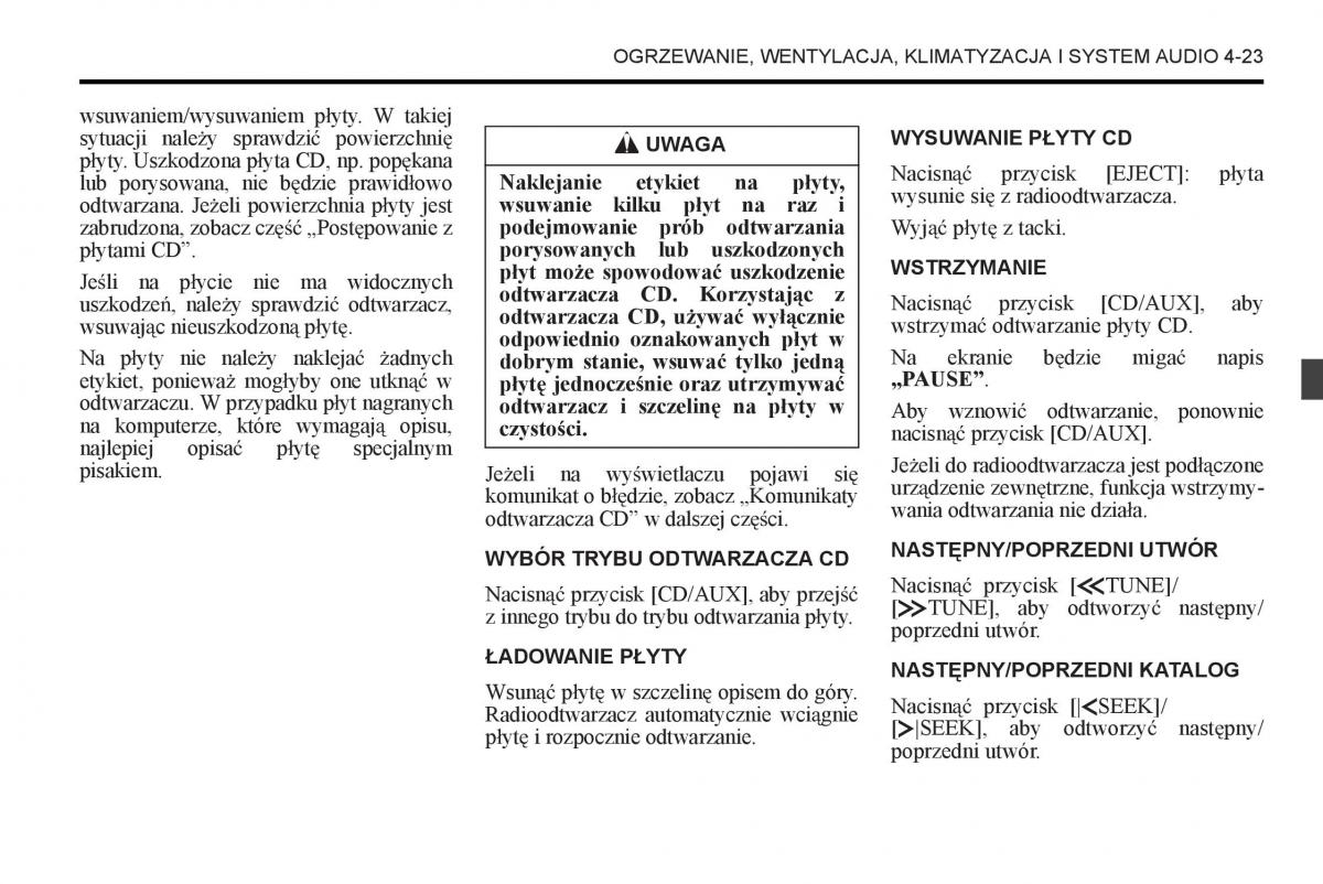 Chevrolet Captiva instrukcja obslugi / page 191