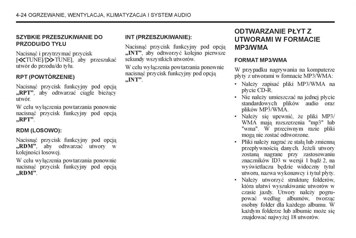 Chevrolet Captiva instrukcja obslugi / page 192