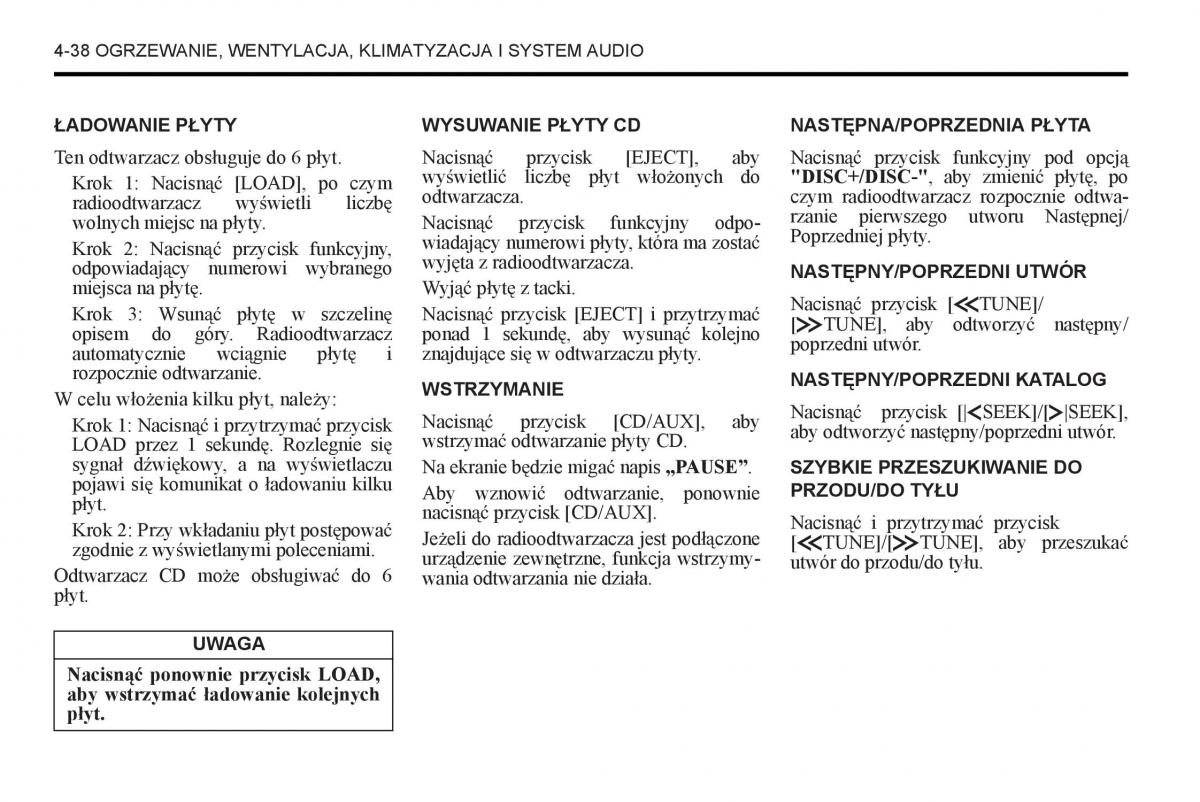 Chevrolet Captiva instrukcja obslugi / page 206