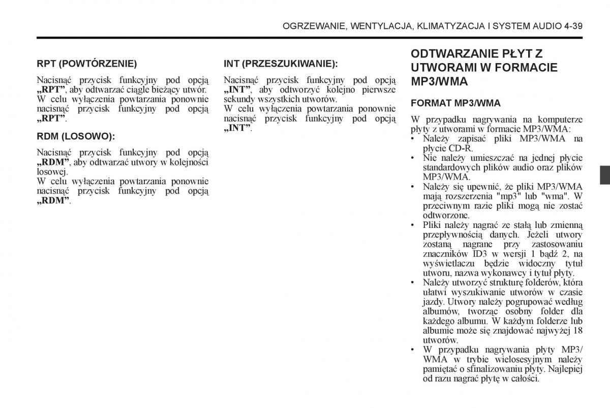 Chevrolet Captiva instrukcja obslugi / page 207