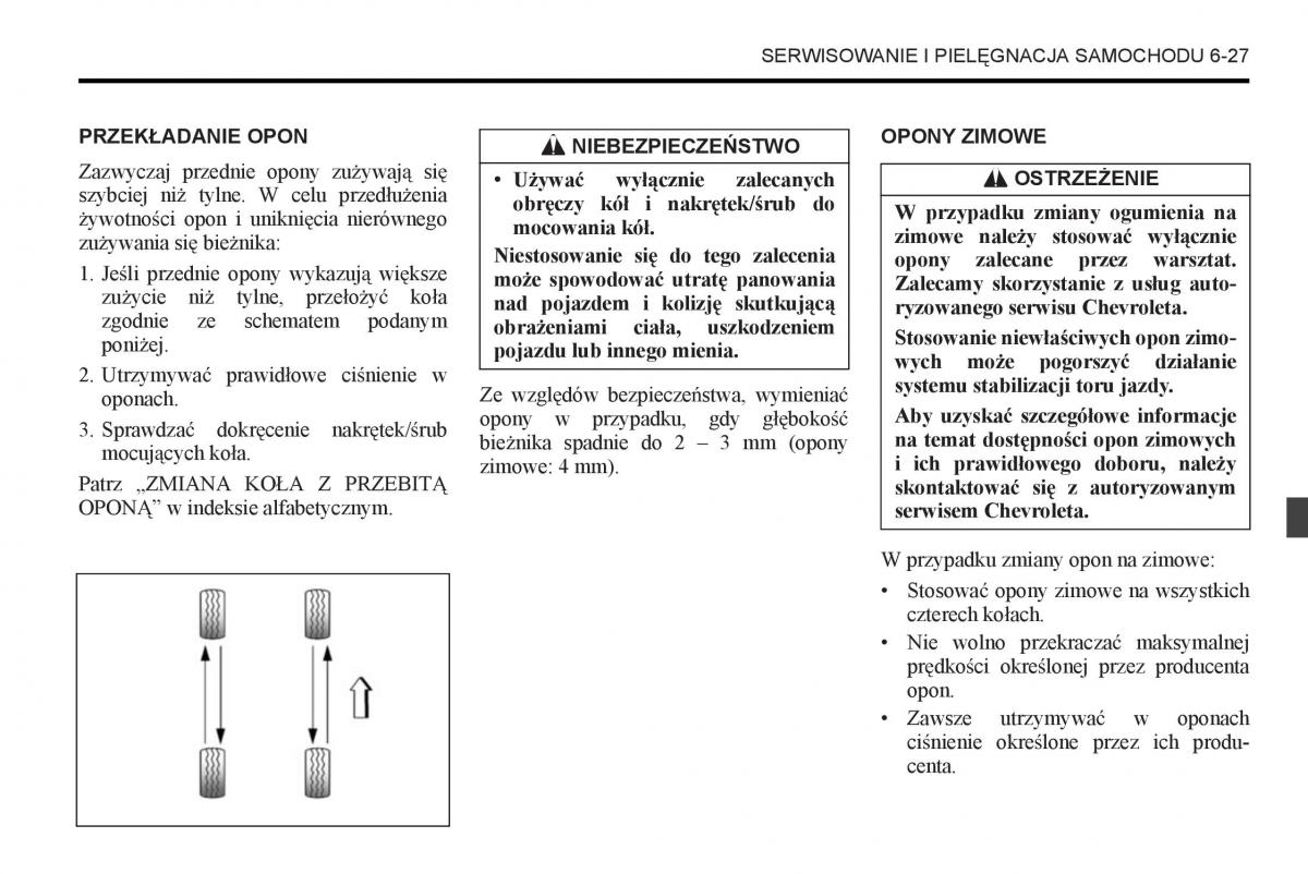 Chevrolet Captiva instrukcja obslugi / page 265