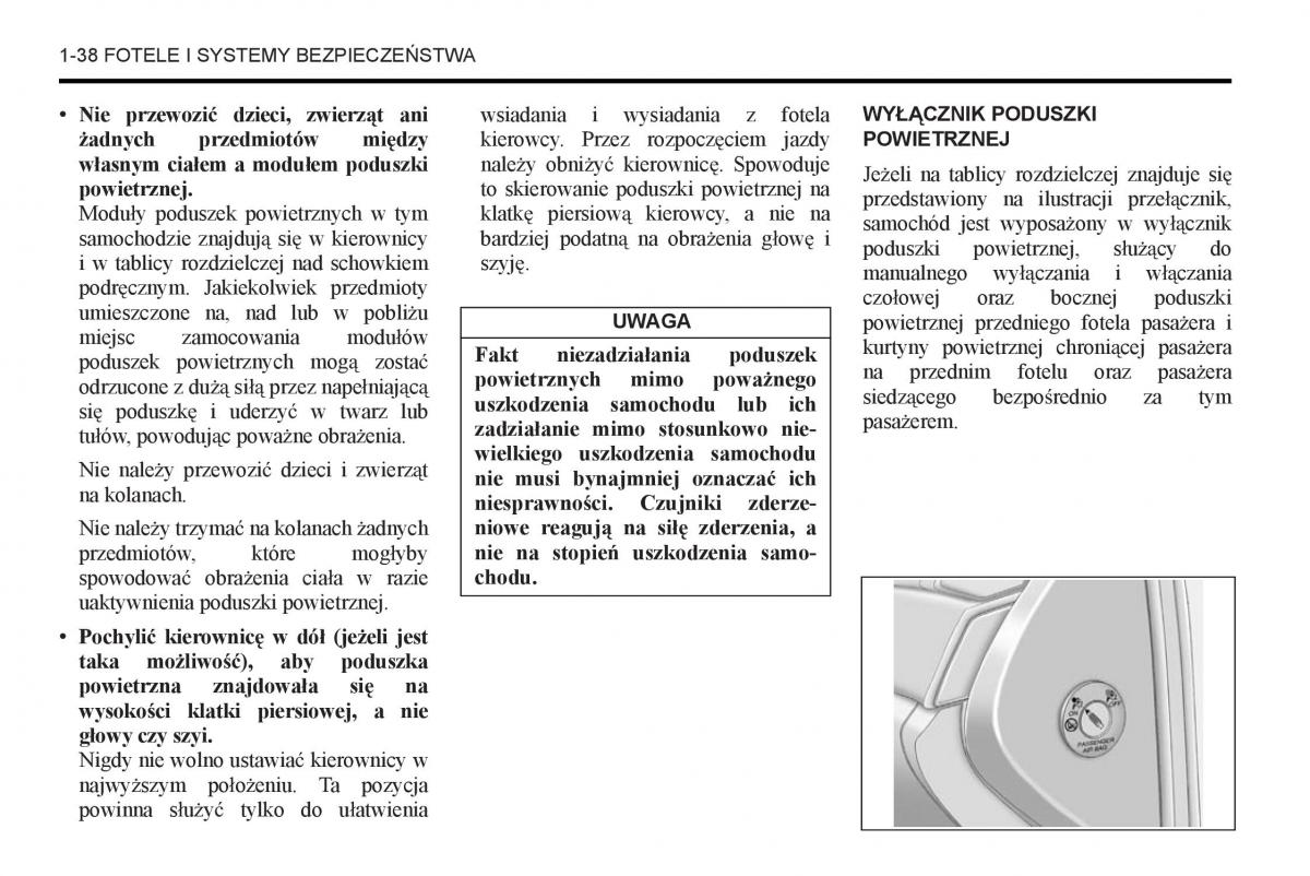 Chevrolet Captiva instrukcja obslugi / page 42