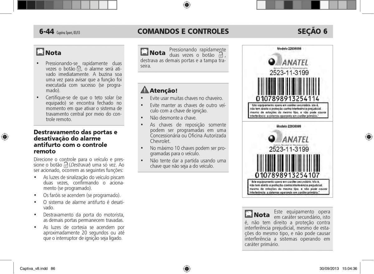 Chevrolet Captiva manual del propietario / page 87