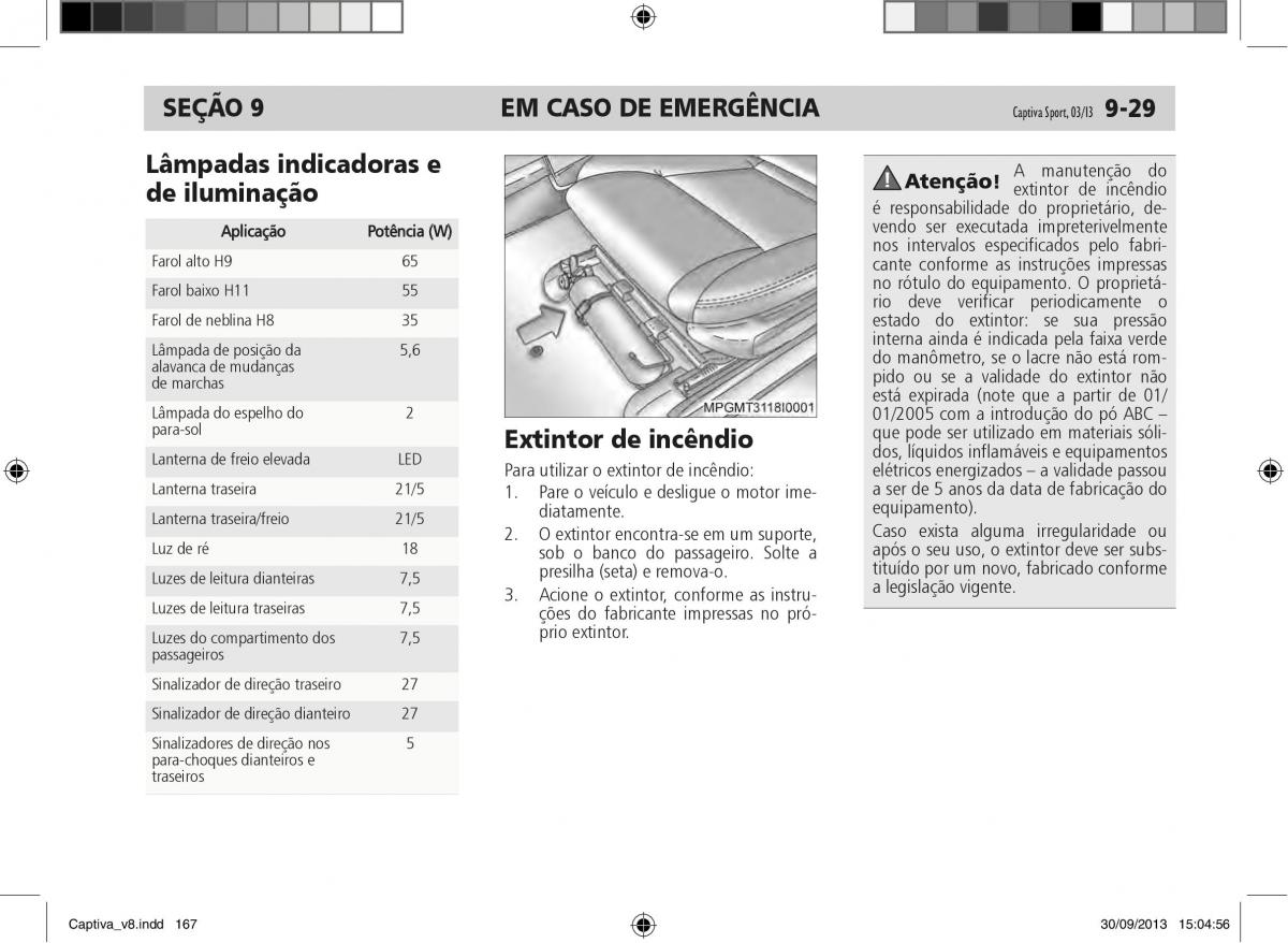 Chevrolet Captiva manual del propietario / page 168