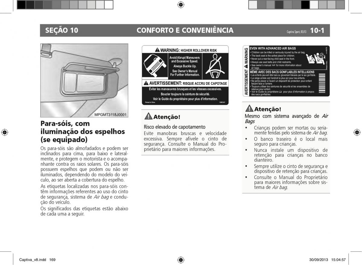 Chevrolet Captiva manual del propietario / page 170