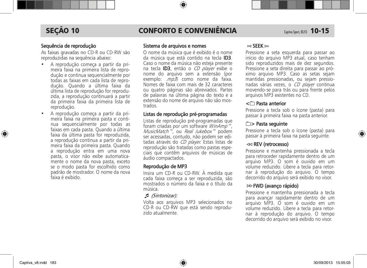 Chevrolet Captiva manual del propietario / page 184