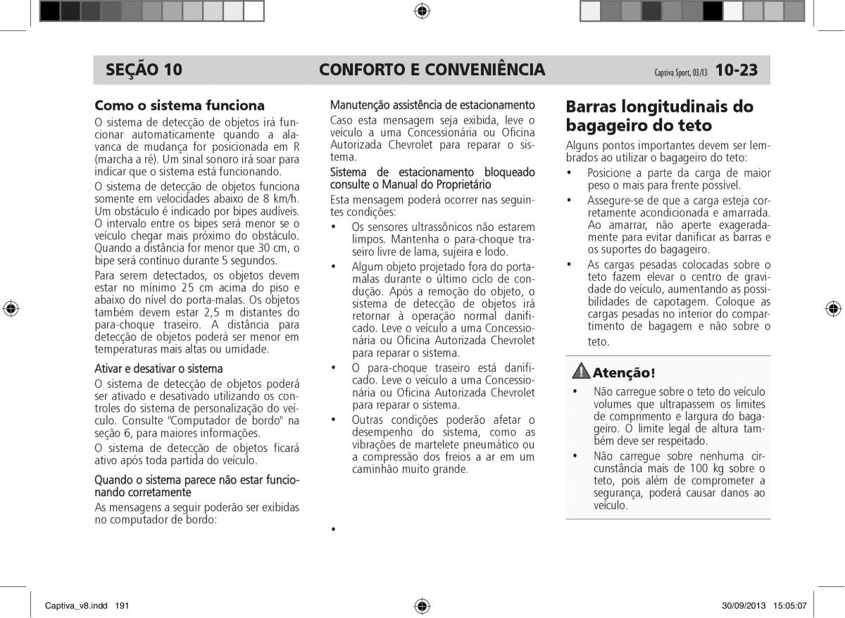 Chevrolet Captiva manual del propietario / page 192