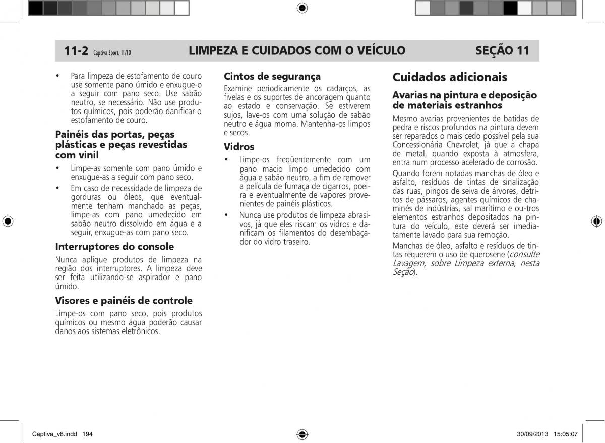 Chevrolet Captiva manual del propietario / page 195