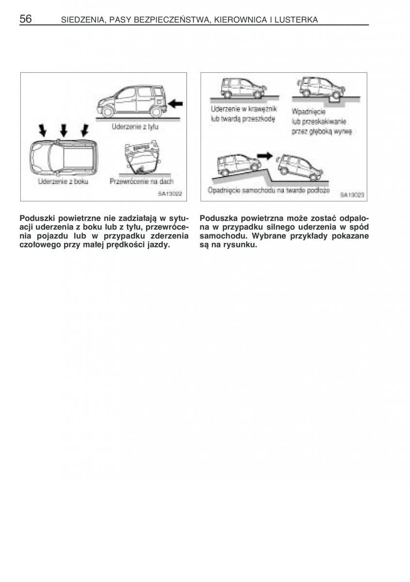 Toyota Yaris Verso instrukcja obslugi / page 63