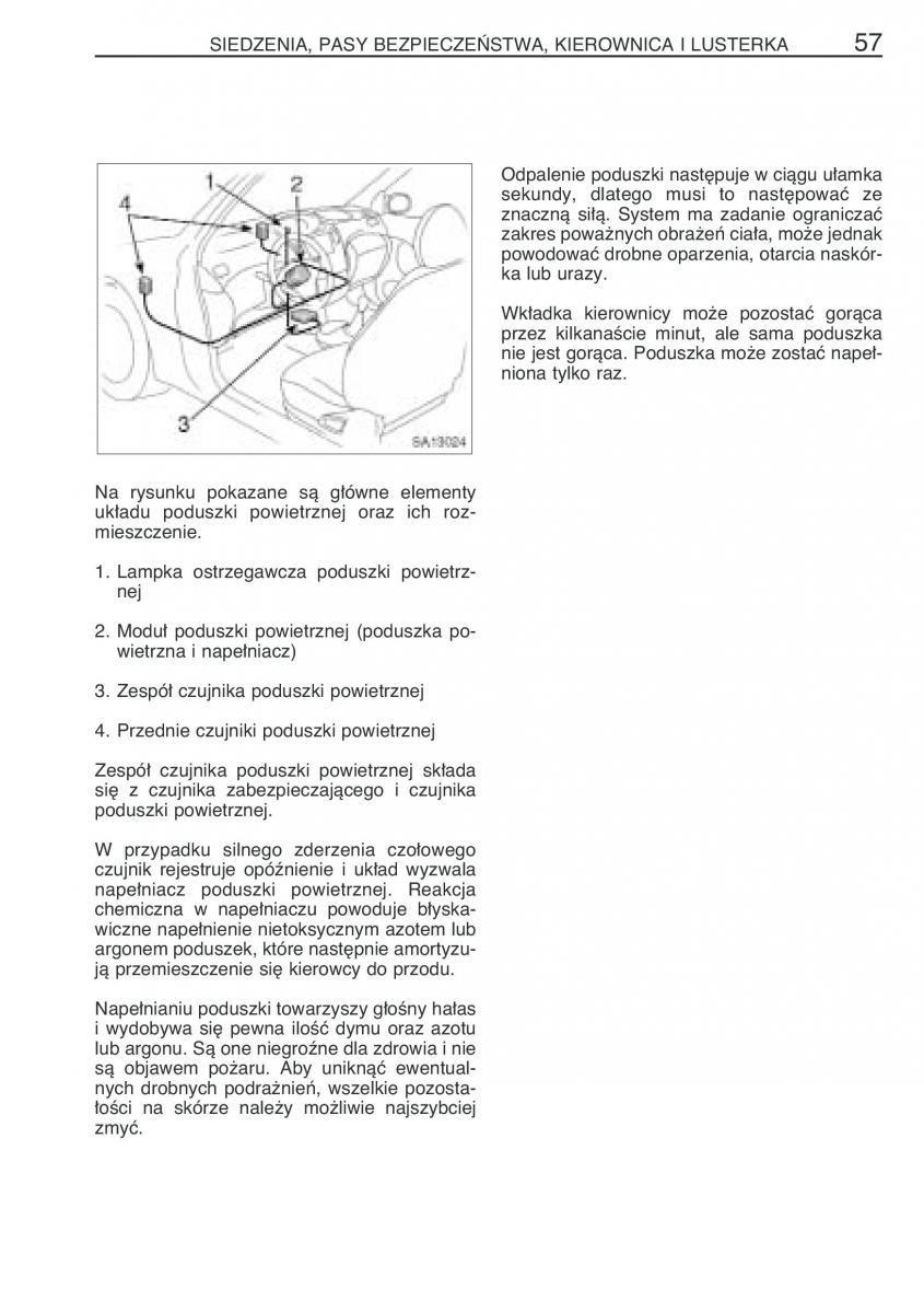 Toyota Yaris Verso instrukcja obslugi / page 64