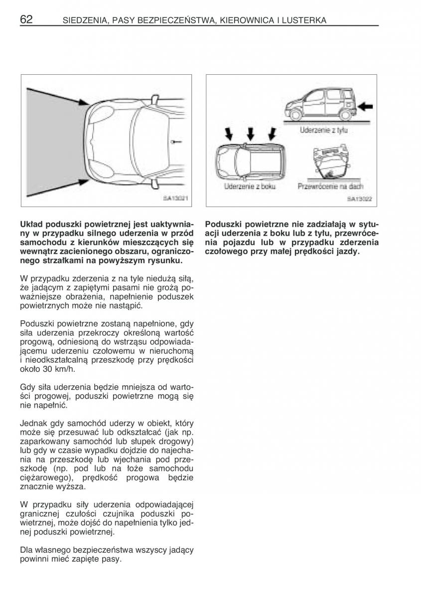 Toyota Yaris Verso instrukcja obslugi / page 69