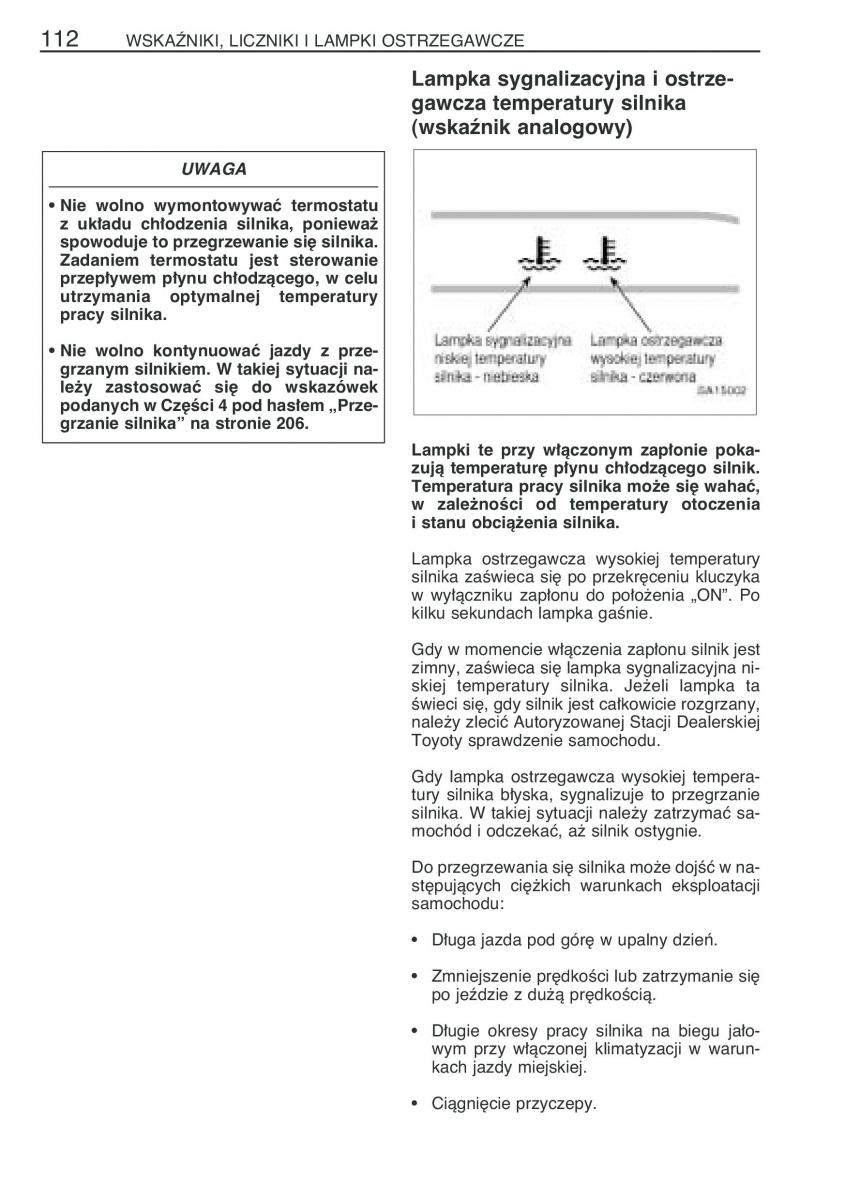 Toyota Yaris Verso instrukcja obslugi / page 119