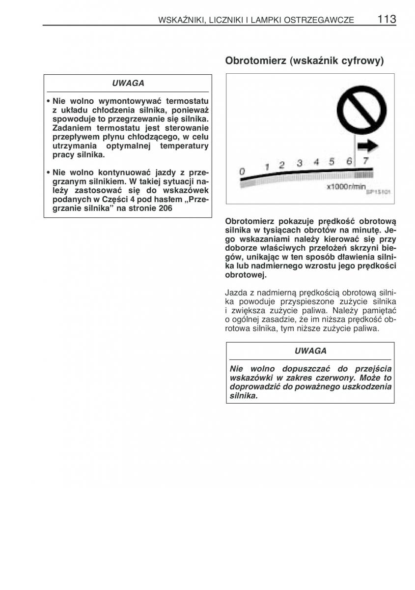 Toyota Yaris Verso instrukcja obslugi / page 120