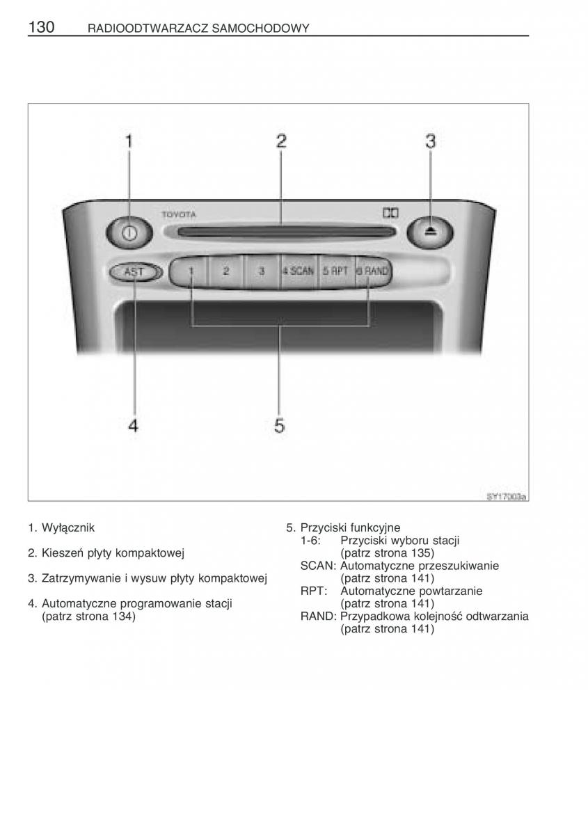 Toyota Yaris Verso instrukcja obslugi / page 137