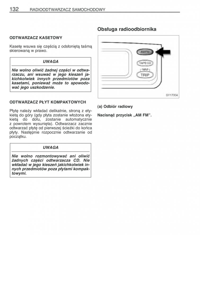 Toyota Yaris Verso instrukcja obslugi / page 139